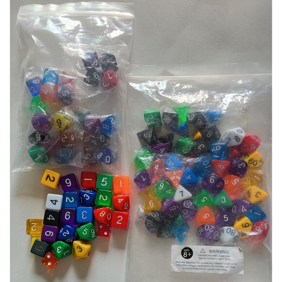 Large Assorted Polyhedral Dice Collection Wiz Dice & Koplow Gaming Supplies - Picture 7 of 10